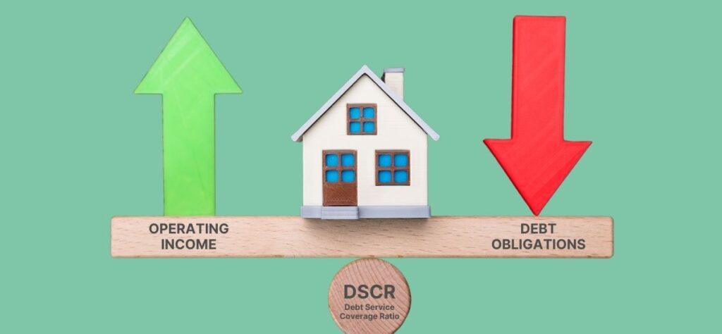 An illustration of debt service coverage ratio (DSCR) concept.