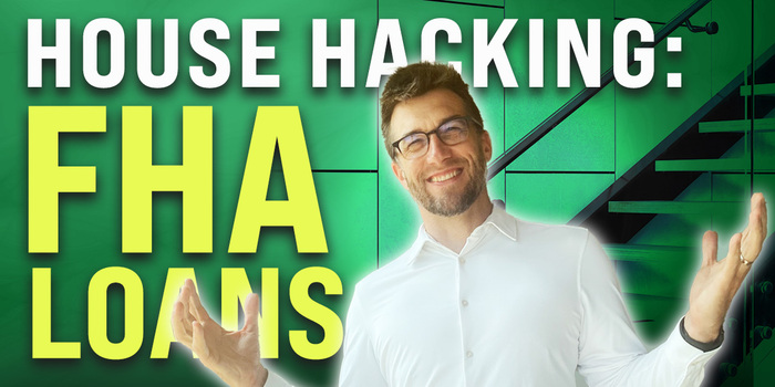 House hacking FHA loans graphic showing a mortgage professional explaining how FHA financing can help offset housing costs.